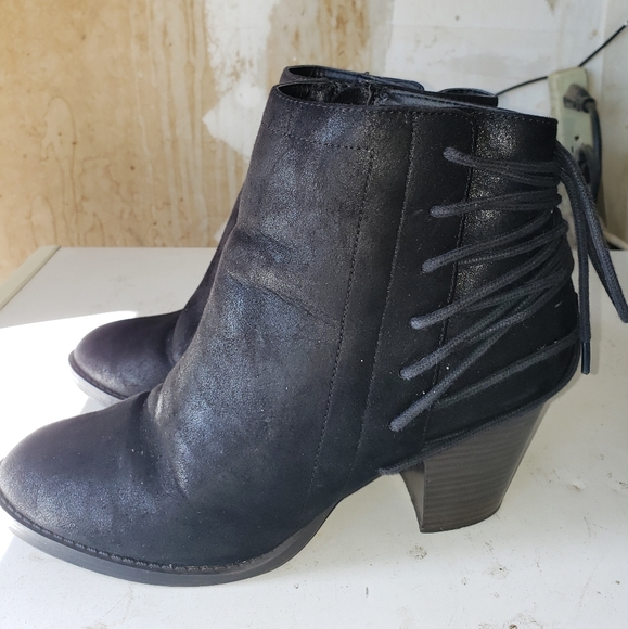 Black Suede Booties - Picture 3 of 4